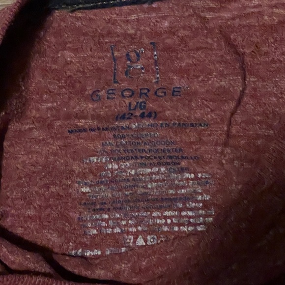 Mens Short Sleeve Pocket Tee (Red/Blue) - Picture 2 of 3